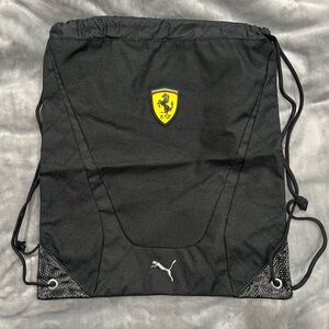 Black Puma Drawstring Bag
